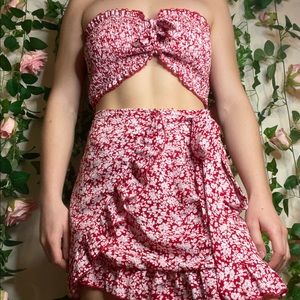 ZAFUL Cute summer time floral two piece